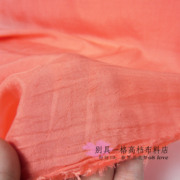 处理时尚橘色仿真丝，雪纺纱布料橘红色仙女装，雪纺棉裙面料
