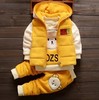 男女童冬天装套装儿童加厚棉衣01-2-3-4岁宝宝冬装小孩三件套棉服