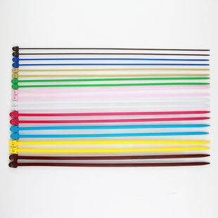 彩色单尖针带珠毛线针棒针塑胶棒针围巾针 粗棒针 编织工具套装