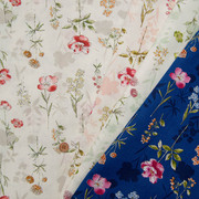 日本进口纯棉布料，植物花枝服装连衣裙衬衫围裙，手工diy面料