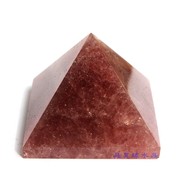 天然红水晶金字塔摆件天然草莓晶金字塔摆件天然水晶摆件
