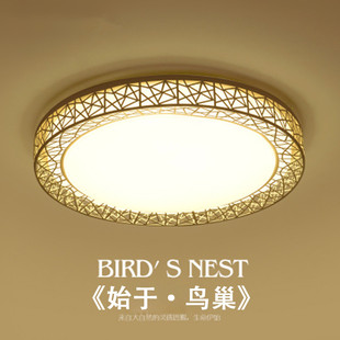 led吸顶灯圆形客厅灯大气，创意个性现代简约鸟巢时尚餐厅卧室灯具