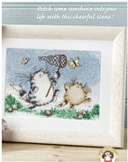 正宗DMC法国十字绣套件扑蝴蝶小猫欧式动物系列小副精准印花