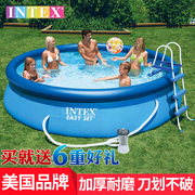 INTEX水池加高家庭游泳池28120加厚儿童游泳池成人游泳池244*76