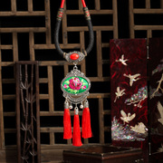 复古民族风毛衣链，挂件刺绣流苏，项链necklacecollarcollier