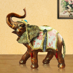 泰国泰式招财大象家居装饰工艺品摆件客厅办公室桌电视柜镇宅摆设