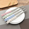 筷子家用餐具不锈钢吃火锅筷子，创意个性防滑尖头厨房耐高温铁筷子