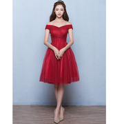 宴会年会派对晚礼服走秀短款红色礼仪跳舞连衣裙出租赁北京