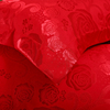 丝绵贡缎提花双人长枕套，12婚庆大红15情侣枕头套18米加长