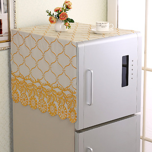 冰箱盖布防尘罩单开门冰箱罩盖布巾简约防水洗衣机套帘布艺