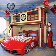 安雅家具高架汽车床创意儿童家具欧式美式儿童床跑车床男孩女孩床