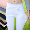 白色裤子夏季薄款打底裤女外穿高腰显瘦弹力紧身九分小脚铅笔长裤