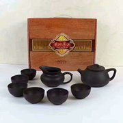 石瓢壶8头紫砂茶具8件套，冰裂茶具功夫茶具，礼盒装商务会销