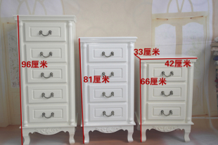 现代简约欧式床头柜韩式白色，实木床边客厅五斗柜，美式田园电话