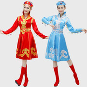 2018长裙袍少数民族蒙古族服装女内蒙舞蹈成人表演舞演出服饰