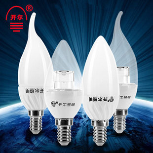 开尔LED5W蜡烛灯泡尖泡水晶灯用LED拉尾灯泡小口E14透明磨砂灯泡