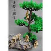 生肖猴可爱小猴子双猴动物，世界假山盆景，装饰工艺品复古迷你小摆件