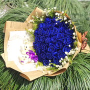 33朵蓝玫瑰花生日，鲜花店送花福州北京杭广州上海鲜花速递同城