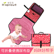 出口多功能便携式婴儿尿布垫储物可折叠防水宝宝隔尿垫换尿垫