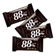 上海百诺88%纯脂黑巧克力，散装称重500g休闲糖果食品办公室零食