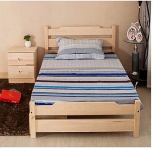 实木床双人单人床1.8大床1.5松木床1米松木家具1.2米儿童床可定制