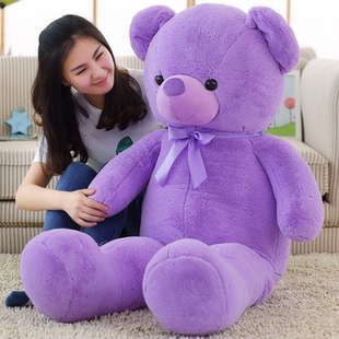 紫色薰衣草小熊公仔泰迪熊毛绒，玩具抱抱熊猫玩偶，布娃娃生日礼物女