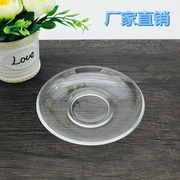 透明玻璃碟ktv小吃碟子，耐热玻璃盘圆形，水果盘点心盘糖果干果盘