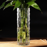 特大号透明玻璃落地花瓶摆件客厅干花插花水培富贵竹创意花器