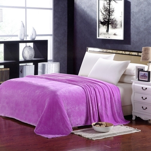 纯色法莱绒毛毯素色珊瑚绒夏季盖毯床单空调毯沙发毯瑜伽毯子