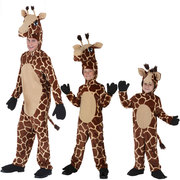 万圣节服装梅花鹿舞台，表演服动物成人，幼儿儿童长颈鹿服装亲子装