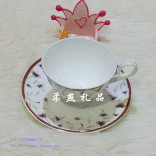 c534唐山海(唐山海)格雷歌骨瓷咖啡茶杯碟具浪纹永丰