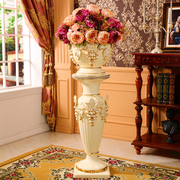 欧式罗马柱子摆件客厅，高档奢华大花瓶陶瓷落地花瓶插花艺装饰花盆