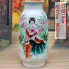 景德镇陶瓷器名人手绘花瓶客厅摆件 高档瓷瓶古典美女工艺装饰品