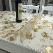透明印花桌垫茶几垫PVC桌布防水防油防烫免洗软玻璃塑料水晶板