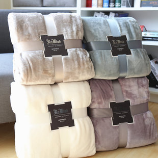 出口美国法兰绒毛毯铺床珊瑚，绒床单办公室，午睡盖毯沙发毯子