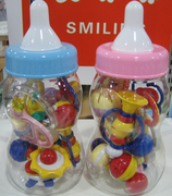 迪孚10件套大奶瓶罐装摇铃组合套装5件套婴儿摇铃宝宝手摇铃玩具