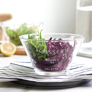 家用玻璃碗透明碗法文水果沙拉碗甜品碗 创意斗笠碗饭碗冰淇淋碗