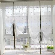 唯美欧式白色提拉帘气球，罗马帘刺绣韩式扇形，窗帘飘窗阳台纱帘头