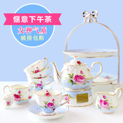 欧式茶具套装骨瓷，英式下午茶茶具咖啡具，咖啡杯套装陶瓷创意