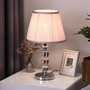 台灯卧室床头灯水晶创意，粉色温馨浪漫欧式现代简约家用触摸感应灯