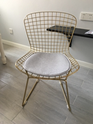 北欧镂空铁丝椅创意铁艺家具餐椅简约金属椅现代个性网红椅子金色