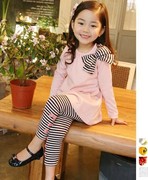 2023女童春秋韩版两件套儿童长袖套装女童公主套装