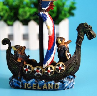 外贸出口冰岛树脂海盗船摆件居家办公室客厅工艺品桌面摆设装饰品