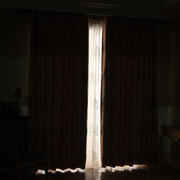 简约现代田园窗帘成品客厅卧室全遮光布料阳台飘窗落地窗隔音遮阳
