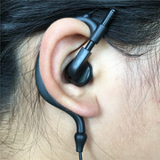 单边耳机单线耳麦手机耳机带麦克风，有线控挂耳式耳塞跑步运动耳机