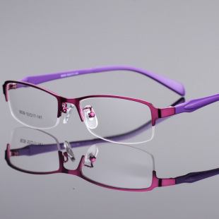 时尚女式眼镜金属半框近视镜TR90镜框定制近视眼镜框眼镜架女超轻