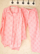 pink印花衬衫，式家居服睡衣休闲套装