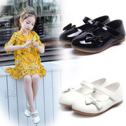 女童皮鞋白色春款韩版儿童单鞋公主，鞋宝宝花童，鞋子学生黑色演出鞋