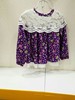 春秋女童蕾丝镂空碎花紫色t恤衬衣打底衫上衣，出口法国童装娃娃衫