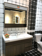 浴室柜橡木组合卫生间洗脸洗漱洗手台盆现代简约挂墙式实木卫浴柜